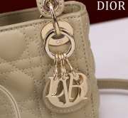 Uubags | Lady Dior Micro Sand Lambskin Leather Bag 12x10x5cm - 3