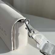 Uubags | Marc Jacobs the leather mini bag in white 20x5x12cm - 6