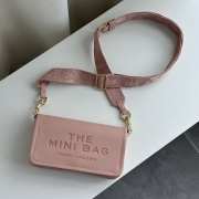 Uubags | Marc Jacobs the leather mini bag in rose 20x5x12cm - 6