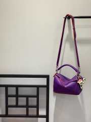 Uubags | Loewe Mini Puzzle Bag in Purple Classic Calfskin 24x10x14cm - 6