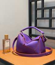 Uubags | Loewe Mini Puzzle Bag in Purple Classic Calfskin 24x10x14cm - 2