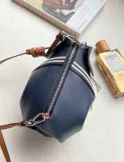 Uubags | Loewe Calfskin Mini Sailor Elephant Bag Deep Blue 19x15x10cm - 6