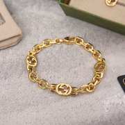 Uubags | Gucci Set Gold Interlocking Enamel Double G Bracelet & Necklace - 1