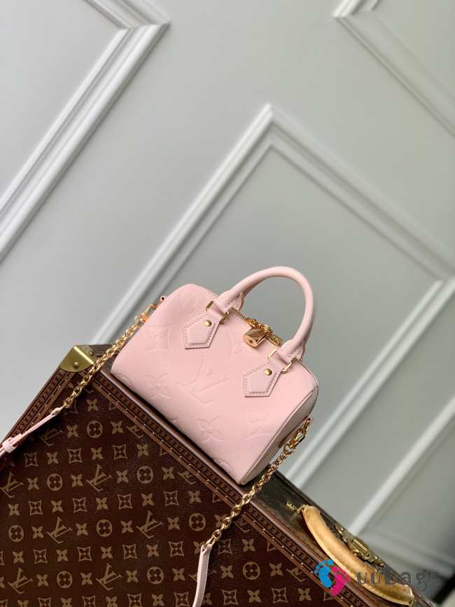 Uubags | Louis Vuitton M47136 Speedy Bandoulière Bag In Opal Pink 20.5x13.5x12cm - 1