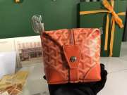 Uubags | Goyard Bowling 25 toiletry bag in orange 13x12x24cm - 4