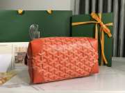 Uubags | Goyard Bowling 25 toiletry bag in orange 13x12x24cm - 5