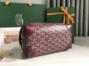 Uubags | Goyard Bowling 25 toiletry bag in burgundy 13x12x24cm - 6