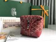 Uubags | Goyard Bowling 25 toiletry bag in red 13x12x24cm - 5