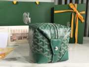 Uubags | Goyard Bowling 25 toiletry bag in green 13x12x24cm - 6