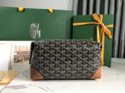 Uubags | Goyard Bowling 25 toiletry bag in black/tan 13x12x24cm - 1