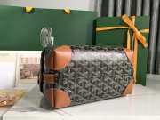 Uubags | Goyard Bowling 25 toiletry bag in black/tan 13x12x24cm - 4