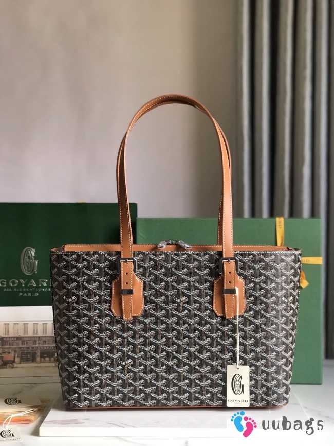 Uubags | Goyard Green Goyardine Okinawa Tote Bag In Black/Tan 35.5x24.5x10cm - 1