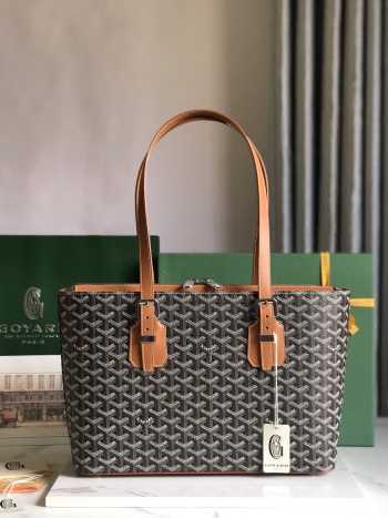 Uubags | Goyard Green Goyardine Okinawa Tote Bag In Black/Tan 35.5x24.5x10cm