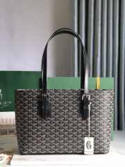 Uubags | Goyard Green Goyardine Okinawa Tote Bag In Black 35.5x24.5x10cm - 1