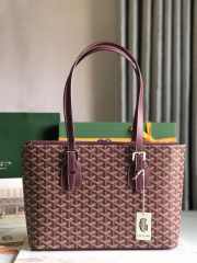 Uubags | Goyard Green Goyardine Okinawa Tote Bag In Burgundy 35.5x24.5x10cm - 1