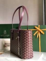 Uubags | Goyard Green Goyardine Okinawa Tote Bag In Burgundy 35.5x24.5x10cm - 5