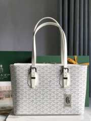 Uubags | Goyard Green Goyardine Okinawa Tote Bag In White 35.5x24.5x10cm - 1