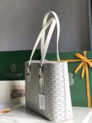 Uubags | Goyard Green Goyardine Okinawa Tote Bag In White 35.5x24.5x10cm - 2