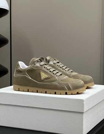 Uubags | Prada Trail faded suede sneakers in grey