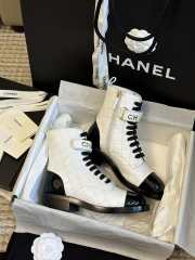 Uubags | Chanel Biker Black Stitched Leather Logo In White - 1