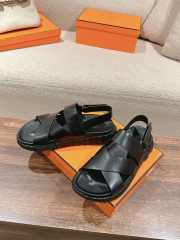 Uubags | Hermes Electric sandal in black lambskin lining 4cm - 5