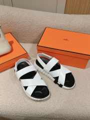 Uubags | Hermes Electric sandal in white lambskin lining 4cm - 1