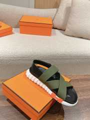 Uubags | Hermes Electric sandal in green lambskin lining 4cm - 5