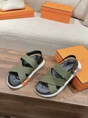 Uubags | Hermes Electric sandal in green lambskin lining 4cm - 4