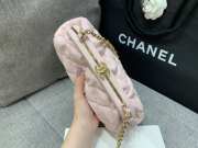 Uubags | Chanel Clutch Lambskin & Gold Plated Metal light pink 16x24x8cm - 5