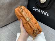 Uubags | Chanel Clutch Lambskin & Gold Plated Metal coral color 16x24x8cm - 3