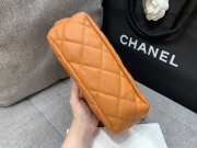 Uubags | Chanel Clutch Lambskin & Gold Plated Metal coral color 16x24x8cm - 2