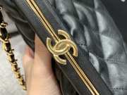 Uubags | Chanel Clutch Lambskin & Gold Plated Metal black color 16x24x8cm - 6