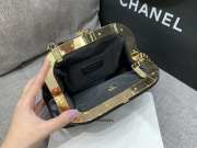 Uubags | Chanel Clutch Lambskin & Gold Plated Metal black color 16x24x8cm - 2