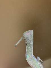 Uubags | Jimmy Choo Crystal Slipper 85 Iridescent Crystal Pointed-Toe Pumps with Hearts - 6