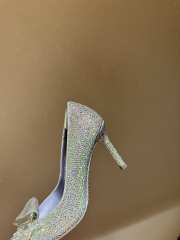 Uubags | Jimmy Choo Crystal Slipper 85 Iridescent Crystal Pointed-Toe Pumps with Hearts - 3