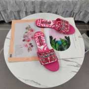 Uubags | Dolce & Gabbana Sliders With Embroidered Majolica Pattern In Pink And White - 2