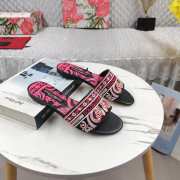 Uubags | Dolce & Gabbana Sliders With Embroidered Majolica Pattern In Pink And Black - 1