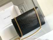 Uubags | YSL Reversible Kate In Crocodile-Embossed Leather Black Bag 28.5x20x6cm - 4