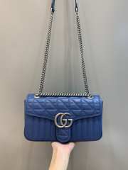 Uubags | Gucci Marmont Mini Blue Shoulder Bag 26x15x7cm - 1