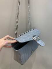 Uubags | Gucci Marmont Mini Gray Shoulder Bag 26x15x7cm - 2