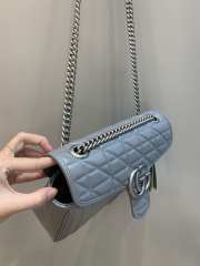 Uubags | Gucci Marmont Mini Gray Shoulder Bag 26x15x7cm - 5