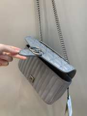 Uubags | Gucci Marmont Mini Gray Shoulder Bag 26x15x7cm - 6