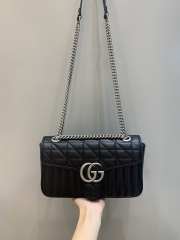 Uubags | Gucci Marmont Mini Black Shoulder Bag 26x15x7cm - 1