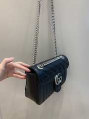 Uubags | Gucci Marmont Mini Black Shoulder Bag 26x15x7cm - 4