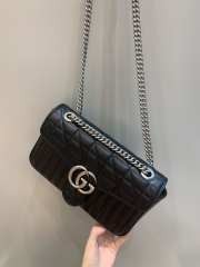 Uubags | Gucci Marmont Mini Black Shoulder Bag 26x15x7cm - 3