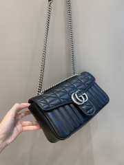 Uubags | Gucci Marmont Mini Black Shoulder Bag 26x15x7cm - 2