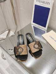 Uubags | Louis Vuitton 1ACXWC Frame Flat Mule Sandals In Cocoa 5.5cm - 2