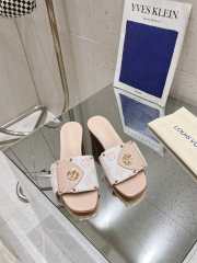 Uubags | Louis Vuitton 1ACXWC Frame Flat Mule Sandals In Beige 5.5cm - 6