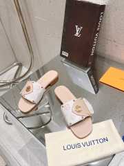 Uubags | Louis Vuitton 1ACXWC Frame Flat Mule Sandals In Beige - 6