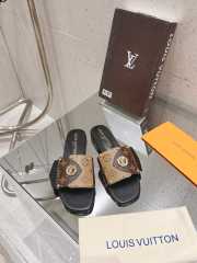 Uubags | Louis Vuitton 1ACXWC Frame Flat Mule Sandals In Cocoa - 1